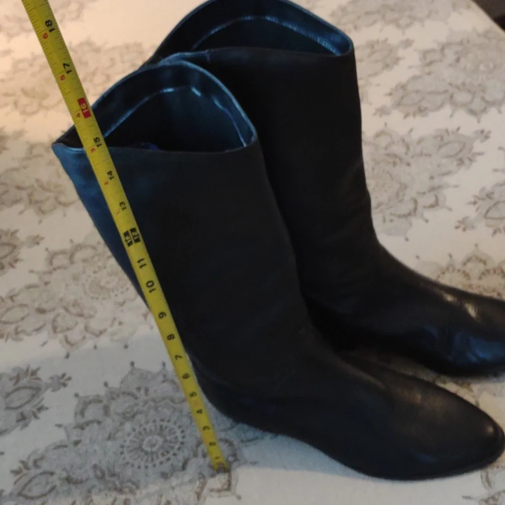 Mister Shoes By Markon Footwear Black Leather boots size 10 VINTAGE 90 NWOT